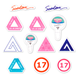 Набор наклеек Seventeen Logotype Set A Ver. / Seventeen