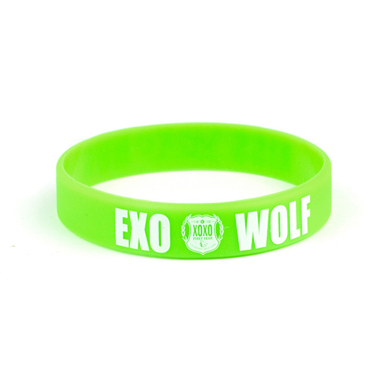 Силиконовый браслет EXO XOXO Kiss & Hug Logotype Light Green Ver. / EXO