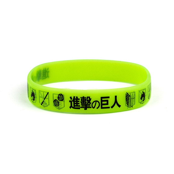 Силиконовый браслет Emblems Organization Green Ver. / Shingeki no Kyojin