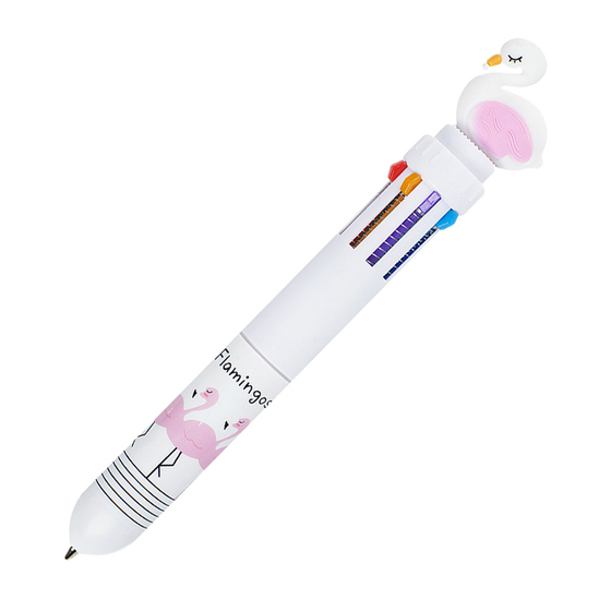 Многоцветная шариковая ручка Flamingos White Ver.