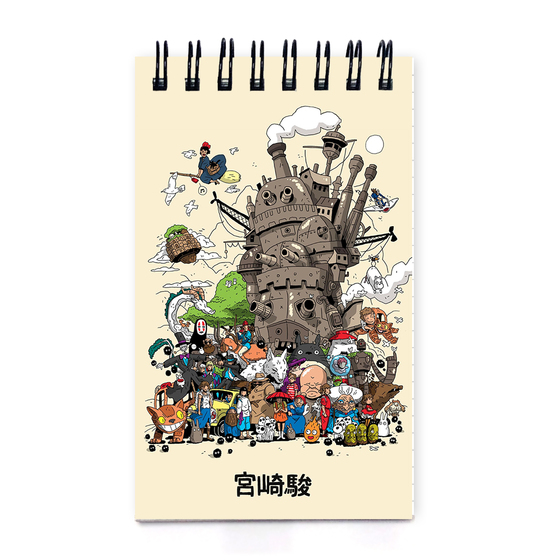 Блокнот в клетку на спирали Characters Hayao Miyazaki / Hayao Miyazaki (Ghibli)
