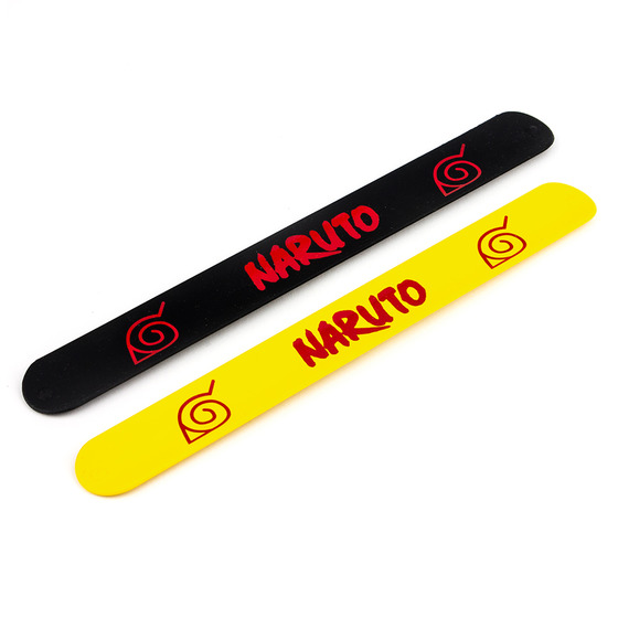 Набор захлопывающихся браслетов Logotype Black and Yellow Ver. / Naruto