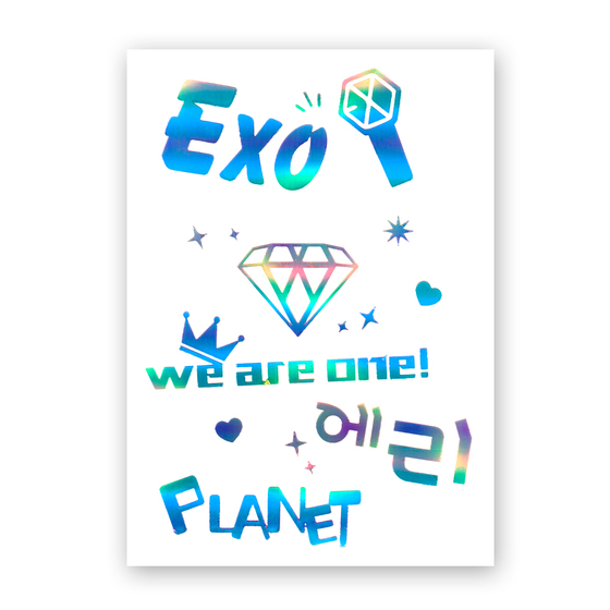 Переводная наклейка EXO Planet Holography Ver. / EXO