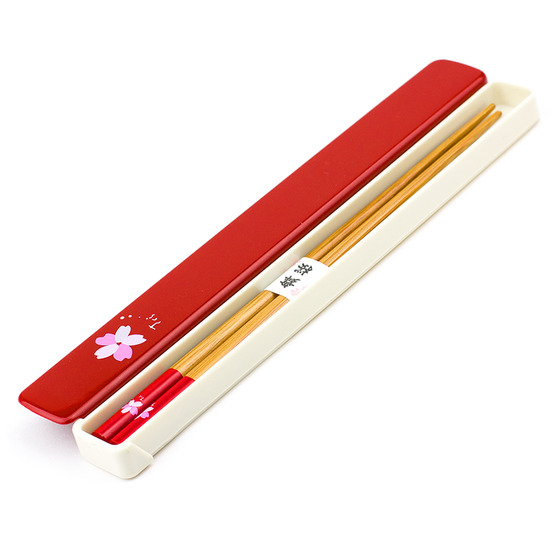 Набор палочек для еды в футляре Sakura Flower Red Ver.