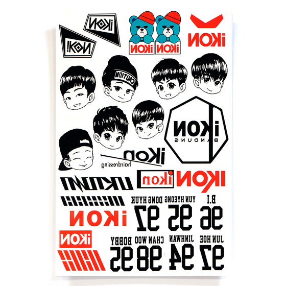 Набор переводных наклеек iKON Logotype A Ver. / iKON