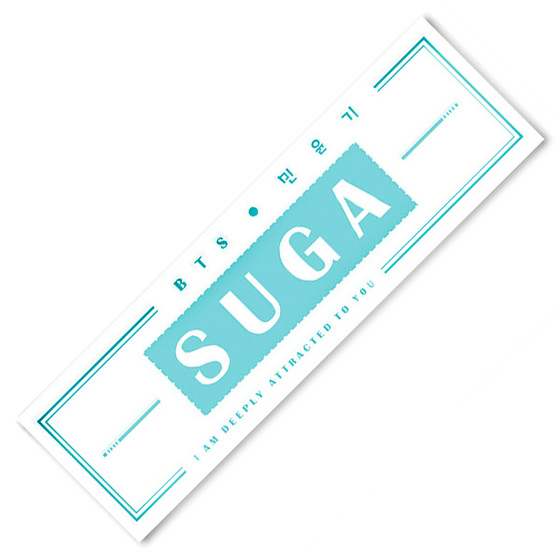 Концертный баннер BTS SUGA Name Turquoise Ver. / BTS