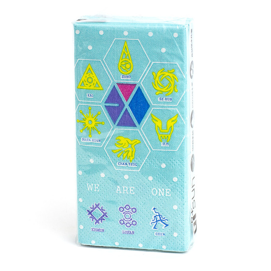 Набор бумажных платков EXO Logotype Turquoise Ver. / EXO