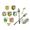 Набор значков Eren Key Corps & Wall Emblem Gold Ver. / Shingeki no Kyojin 1